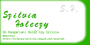 szilvia holeczy business card